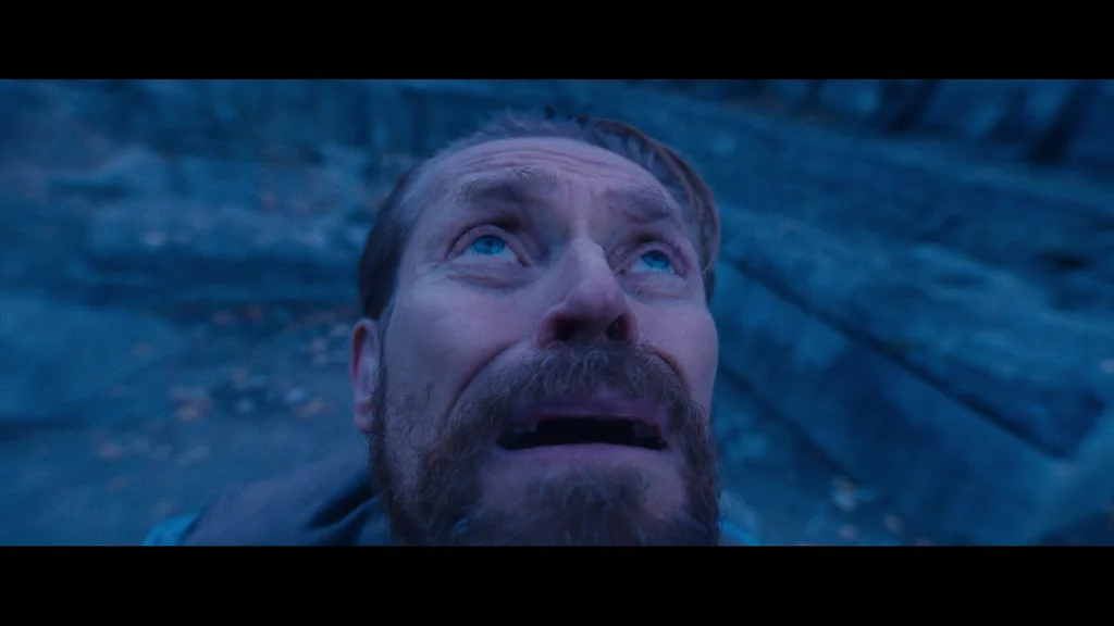 Willem dafoe looking up
