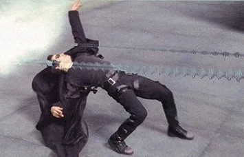 Neo dodging a bullet matrix