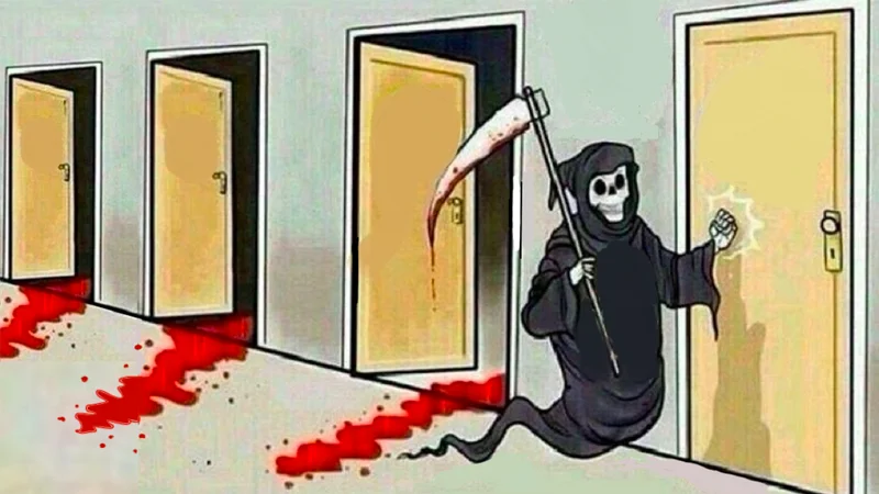 Death knocking at the door