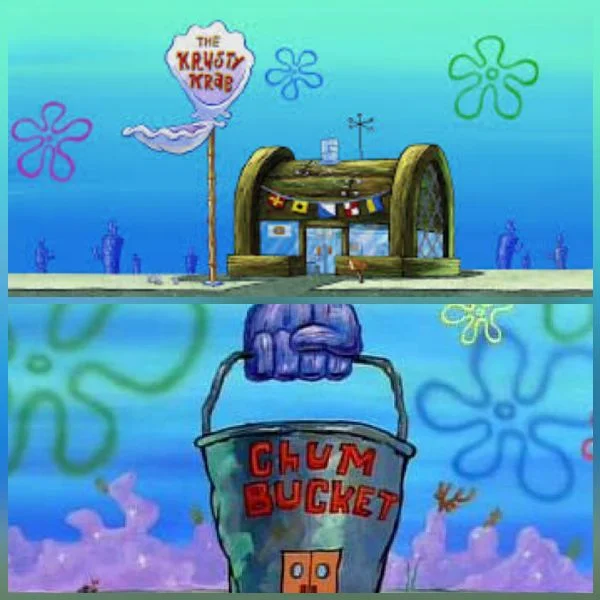 Krusty Krab Vs Chum Bucket