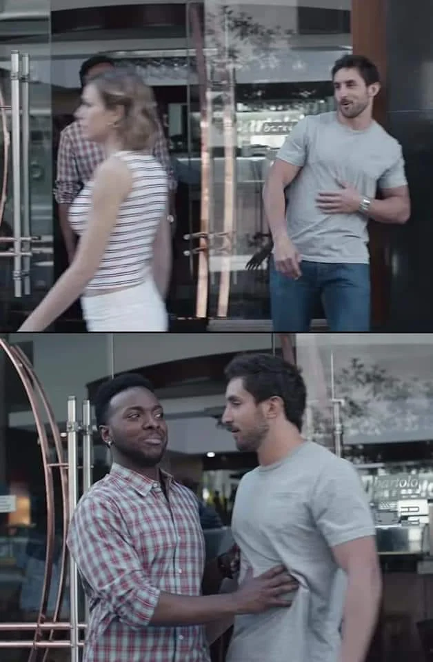 Black guy stopping