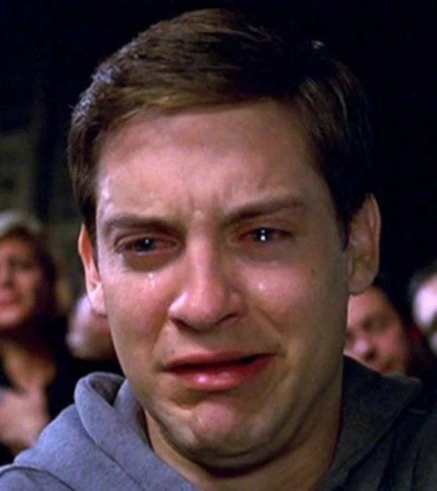 Crying peter parker