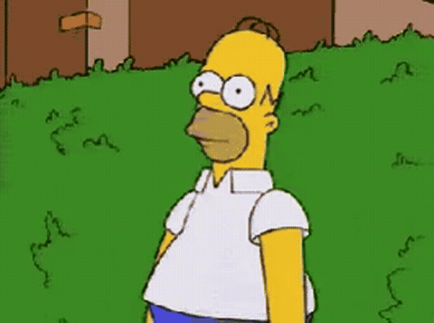 Homer disappears into bush